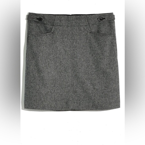 Madewell Women’s Herringbone Assembly A-Line Miniskirt NWT SZ 12 - Picture 4 of 8